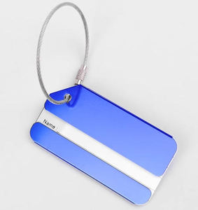 Etiquetas de Equipaje Modernas y Duraderas de Aleación de Aluminio, Impresas en Letterpress, Etiquetas de Identificación de Equipaje para Avión, Regalos de Viaje Metálicos para Check-in - Product Image 3