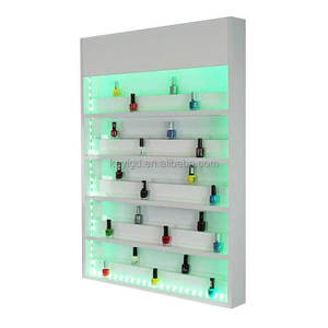 Estante de exhibición de esmalte de uñas de montaje en pared moderno, soporte de almacenamiento de acrílico negro, estantes de acrílico transparente, tienda de casa hecha de plexiglás Pmma - Product Image 6