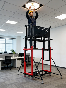 Échafaudage mobile professionnel en fer pour travaux et usage domestique, avec système de levage suspendu, en promotion - Product Image 3