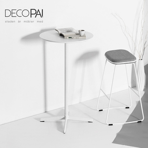 Nórdicos <span class=keywords><strong>alta</strong></span> Mesa de Bar Casa Redonda simple creativa mesa de bar puede ser encuentro silla para tienda de té de leche - Product Image 4