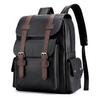 Vente en gros Sacs d'école en cuir pour ordinateur portable Sac à dos de voyage étanche à la mode pour hommes et femmes Sac à dos pour ordinateur portable en cuir
