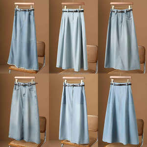 <span class=keywords><strong>กระโปรง</strong></span>ผ้ายีนส์ทรงยาวสำหรับผู้หญิงแฟชั่นลำลองย้อนยุคทรง<span class=keywords><strong>หางปลา</strong></span>สะโพกลายดอกไม้สไตล์เซ็กซี่ขายส่ง - Product Image 1