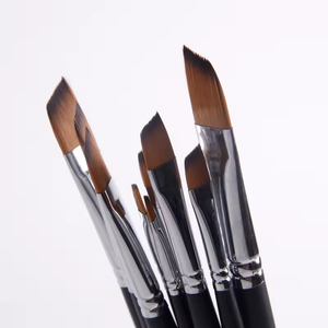 Lot de 9 pinceaux obliques en nylon pour peinture à l'huile et <span class=keywords><strong>acrylique</strong></span> – Fournitures d'art 802 - Product Image 3