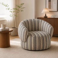 Fauteuil simple à pois rétro français pour salon, chambre à coucher, bureau à domicile
