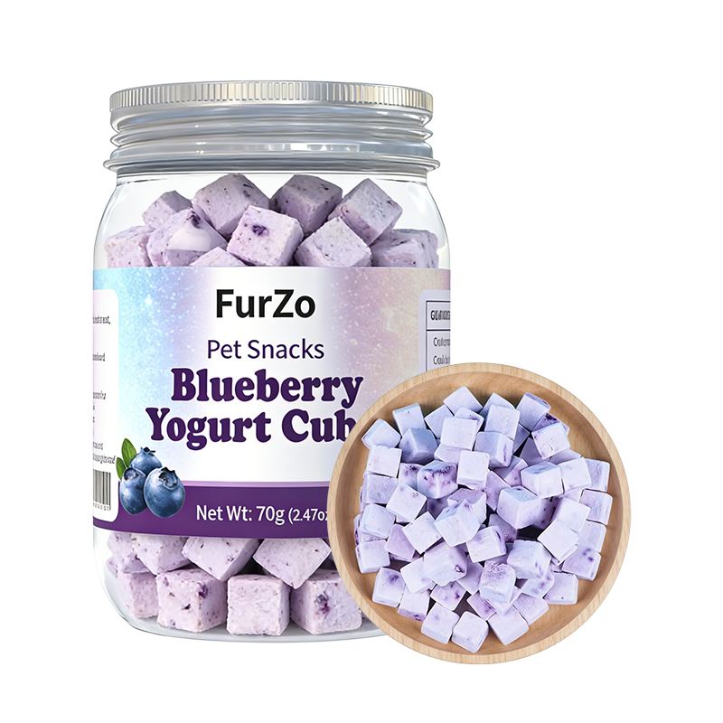 Cubos de yogur de arándanos