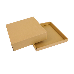 Boîtes cadeaux carrées rigides en papier kraft écologique avec couvercle et base gaufrés - Product Image 1