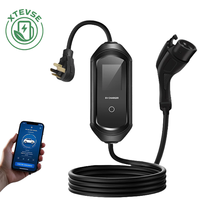 Chargeur de voiture électrique portable 14-50P Plug 9.6kW 11.5kW avec courant réglable, câble J1772, pour véhicules électriques avec prise NEMA
