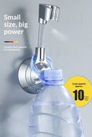 Support mural de douche universel rotatif adhésif sans perçage en acier inoxydable, personnalisable en gros