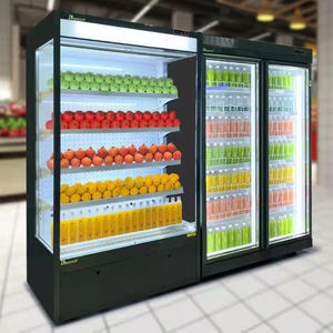5 étagères portes en verre ouvertes stockage de légumes/fruits petites armoires à rideaux d'air <span class=keywords><strong>Mini</strong></span> refroidisseur - Product Image 6