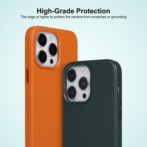 Housse de téléphone en cuir de luxe pour Apple Iphone 13/14/15 Msafe, étui en cuir pour iPhone 13 Pro Max étui magnétique pour téléphone - Product Image 4