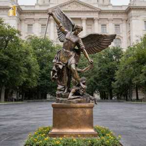 Estatua de San Miguel Arcángel de Bronce RELONG, Escultura Religiosa de Metal para Decoración de Exteriores - Product Image 2