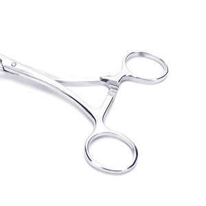 Pinza per lingua in acciaio inossidabile con testa dritta per esame dentale, divaricatore orale per primo soccorso, colore argento - Product Image 2