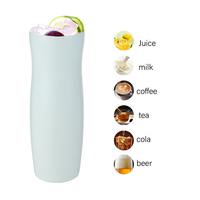 Mug à café isotherme en acier inoxydable à double paroi 10oz & 16oz, isolation thermique 12-24h, sans BPA, avec poignée de transport et couvercle, pour le bureau et l'extérieur