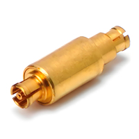 Connecteur coaxial RF plaqué or série SMP 50 ohms, prise femelle à montage sur circuit imprimé, DC-26,5 GHz pour équipement de test micro-ondes, série SSMP 40 GHz