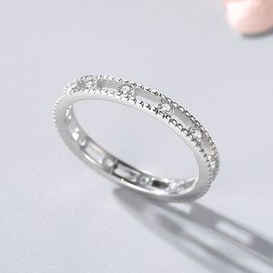 Nouvelle bague en argent S925 pour femme, édition coréenne, bague creuse élégante, bague de tempérament, bijoux de mariage pour femme - Product Image 2