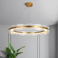 Lampe suspendue contemporaine en verre ondulé, luminaire décoratif de luxe pour escaliers, salon, chambre et restaurant