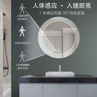 Miroir de salle de bain intelligent Senda Laser avec éclairage LED, certifié pour usage commercial, hôtels, application murale cosmétique, transfrontalier