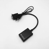 Konverter Adaptor VGA ke HD 1080P Grosir OEM dengan Kabel Daya USB Audio untuk Distributor Laptop Monitor HDTV