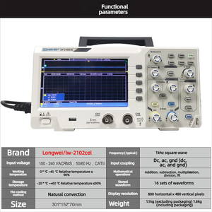 Osciloscopio analógico de doble canal Longwei L-212 tiene una anchoa de banda de 20 MHz. - Product Image 5
