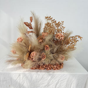 Decoración Floral Artificial Más Popular del 2025, Rosas y Pampas al por Mayor para Decoración de Mesa de Boda - Product Image 1