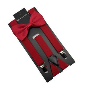 Homens Mulheres Party <span class=keywords><strong>Prom</strong></span> Traje Smoking Braces Unisex Acessório Ajustável Y Voltar Poliéster <span class=keywords><strong>3</strong></span> Clipe Bow Tie e Suspensórios Set - Product Image 6