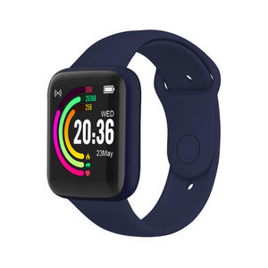 <span class=keywords><strong>Hryfine</strong></span> Y68 D20 montre intelligente rentable en gros sport fréquence cardiaque suivi du sommeil BT appel pour garçons carré TFT Gel de silice - Product Image 5