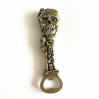 Ouvre-bouteille de bière en forme de squelette en métal créatif Halloween Craft Gift Party Bar Accessories Tools Kitchen Tools