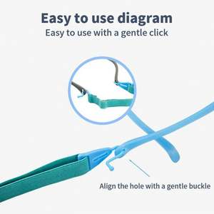 Cordon élastique personnalisé pour lunettes d'enfants (garçons et filles) – Sangle de maintien pour lunettes de sport pour enfants - Product Image 3