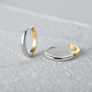 <b>Solid</b> <b>Silver</b> <b>Earrings</b> Without Piercing Geometric Round Ear Cuff Minimalist Cartilage <b>Earrings</b> for Women Simple Jewelry - Product Image 3