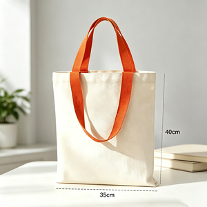 Sac fourre-tout en toile pas cher en gros avec logo personnalisé, sacs en toile pour femmes, sac fourre-tout en toile de coton personnalisé avec poche zippée - Product Image 3