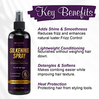 Semprotan Pengkilap Rambut untuk Rambut Kusam, Kering, dan Mengembang, Memberikan Hasil Halus, Lembut, dan Berkilau, Semprotan Pelembut Rambut Bernutrisi 8.8 oz