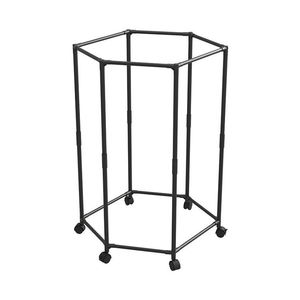 lothing Organizer Rack with Double Tier Stainless Steel Frame Movable Wheels Hooks & Shelves for Bedroom Laundry Balcony - Product Image 3