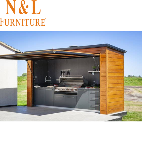 Modular Outdoor Kitchen Cabinet Custom Garden Stainless Steel Outdoor ...