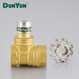 Vanne à boisseau sphérique / à <span class=keywords><strong>clapet</strong></span> en <span class=keywords><strong>laiton</strong></span> OEM ODM avec serrure magnétique et verrouillage frontal antivol, manuelle, pour compteurs d'eau - Product Image 1
