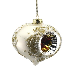 Baoyding — verre suspendu en forme de boule de noël, décoration suspendue, vente en gros, 15 pouces - Product Image 1