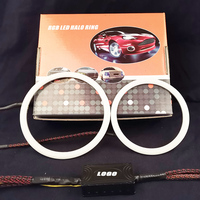 Haute Qualité Coton Led Double Couleur Ange Halo Anneau Ange Yeux Led DRL Lumière Blanche Clignotant Ambre Lumière Pour BMW Ford