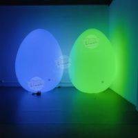 2m 3m Ballon gonflable en forme d'oeuf géant Ballon gonflable en PVC pour oeuf Grand oeuf gonflable Led