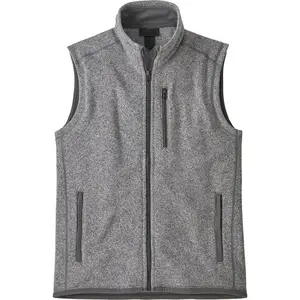 Manufacturer Wholesale Spring Casual Men's Golf Zip Vest Waist Coat Knitted Sleeveless Jackets Custom Logo