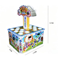 Machine de jeu interactive pour deux joueurs, mini Whack-a-Mole, avec grue, son et lumière, fonctionnant à pièces, jeu de frappe au marteau, pour enfants et adultes, à usage intérieur