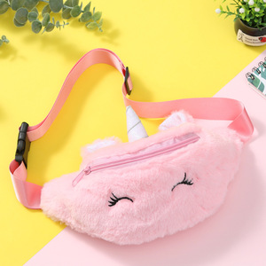 <span class=keywords><strong>Riñonera</strong></span> con diseño <span class=keywords><strong>de</strong></span> <span class=keywords><strong>unicornio</strong></span> artoon para niños, bolso <span class=keywords><strong>de</strong></span> cintura peludo - Product Image 3
