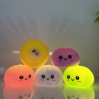 Squishy Dumplings Mystere LED Light 8.5cm TPR Material Girls Children's Toy Unzipped Design Hot Sale