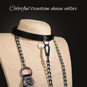 Collier BDSM en cuir avec rivets punk - Choker gothique réglable pour jeux de <span class=keywords><strong>domination</strong></span>, équipement de <span class=keywords><strong>bondage</strong></span> fétiche - Product Image 5