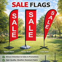 Drapeaux à plumes d'extérieur personnalisés, bannière publicitaire de plage avec support pour la promotion