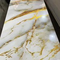 Offre Spéciale Feuille de marbre PVC haute brillance Panneau de marbre UV imperméable Marble de panneau UV PVC pour la décoration intérieure