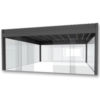 Pergola à lames orientables en alliage d'aluminium, toit réglable, imperméable, gazebo extérieur, pergola de patio avec lames rotatives pour jardin et cour arrière