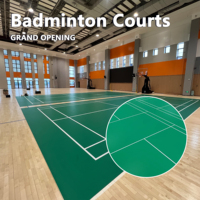 Revêtement de sol en vinyle pour terrain de badminton professionnel HANLI Crystal Sand, excellente élasticité et durabilité, revêtement de sol en rouleau pour stade intérieur