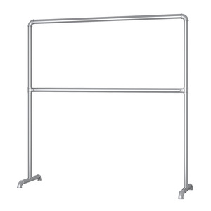 Double Layer Clothes Rack Floor <b>Standing</b> Adjustable Height Drying Rod For Bedroom Balcony Storage Organizer - Product Image 3