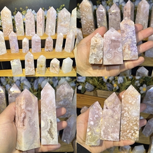 Vente en gros de cristaux naturels de haute qualité polis, pointe d'améthyste <span class=keywords><strong>rose</strong></span> Druzy avec décoration de géode de quartz - Product Image 5