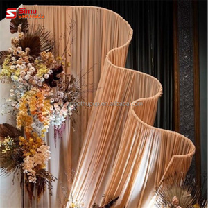 <span class=keywords><strong>Arche</strong></span> de décoration en métal blanc ondulé pour accessoires de mariage, drapé, auvent, chuppah, mandap, toile de fond, rideau pour cérémonie de remise de diplôme - Product Image 3