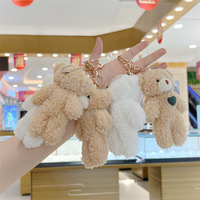 En gros Porte-clés ours en peluche mignon, animaux en peluche, poupées en peluche, porte-clés ours en peluche doux, cadeau pour enfants